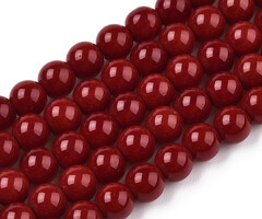 90 pieces Glassbeads 4mm Wine Red