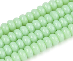 Glass beads Rondelle Pale Green 4x2.5mm, 120 pieces