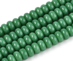 Glaskralen Rondelle Zee Groen 4x2.5mm, 120 stuks