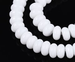 Glaskralen Rondelle Wit 4x2.5mm, 120 stuks