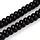 Glass beads Rondelle Black 4x2.5mm, 120 pieces