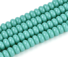 Glaskralen Rondelle Turkoois 4x2.5mm, 120 stuks