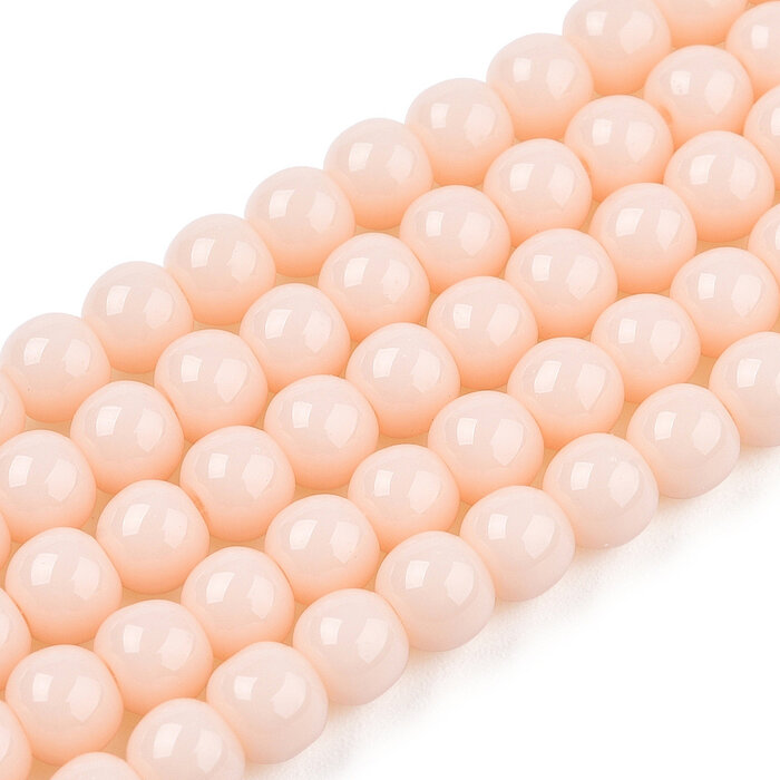 Glass beads Round Peach Pink 4~4.5mm, 90 pieces