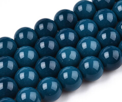 Glaskralen Rond Marineblauw 4~4.5mm, 90 stuks