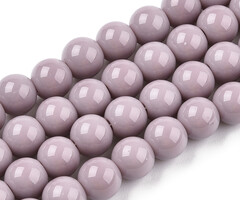 Glass beads Round Vintage Pink 6~6.5mm, 62 pieces