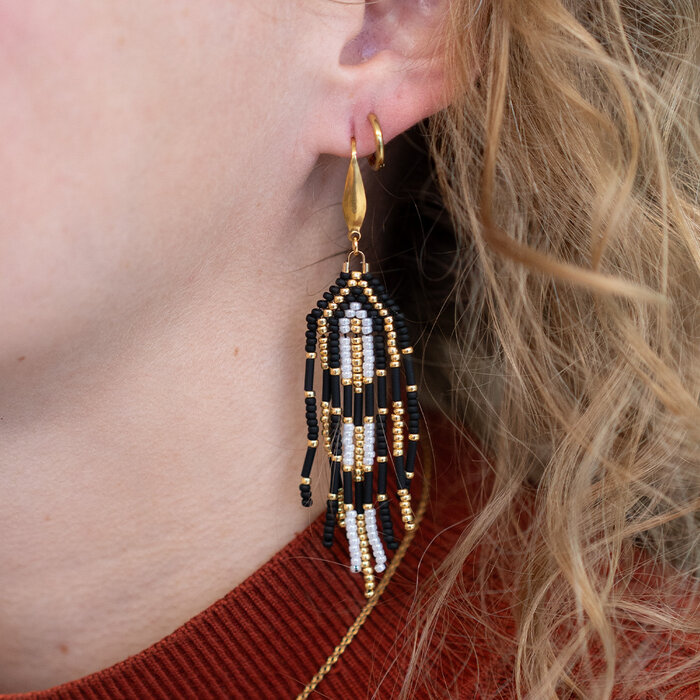 Making Fringe Earrings with Miyuki Seed Beads + pattern