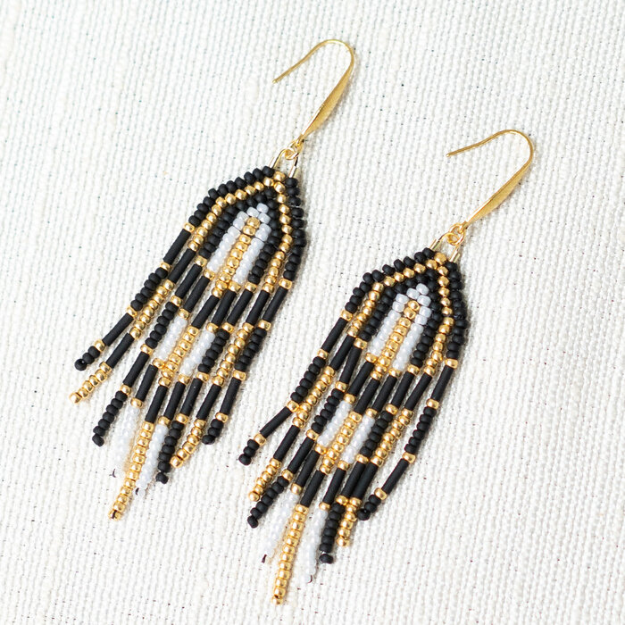 Making Fringe Earrings with Miyuki Seed Beads + pattern