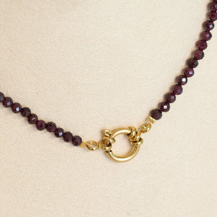 Making a Gemstone Necklace with Bolt Ring Clasp Inspi695