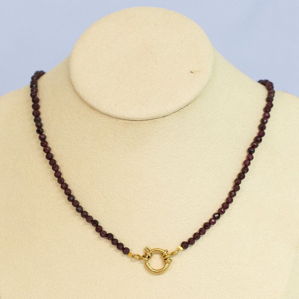 Making a Gemstone Necklace with Bolt Ring Clasp Inspi695