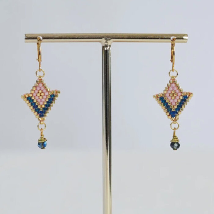 Faceted Glassbeads Midnight Blue Shine 3x2mm, strand 120 pieces