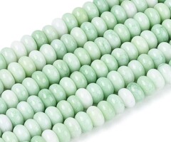 Glaskralen Rondelle Ombre Groen 4~4.5x2.5mm, streng 130 stuks