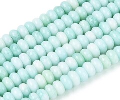 Glaskralen Rondelle Ombre Blauw 4~4.5x2.5mm, streng 130 stuks