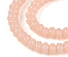 Glassbeads Rondelle Salmon 8~8.5x4.5~5mm, strand 70 pieces