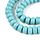 Glaskralen Rondelle Turquoise 8~8.5x4.5~5mm, streng 70 stuks
