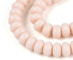 Glaskralen Rondelle Zacht Roze 8~8.5x4.5~5mm, streng 70 stuks