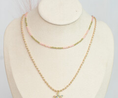 Double Chain with Miyuki Beads