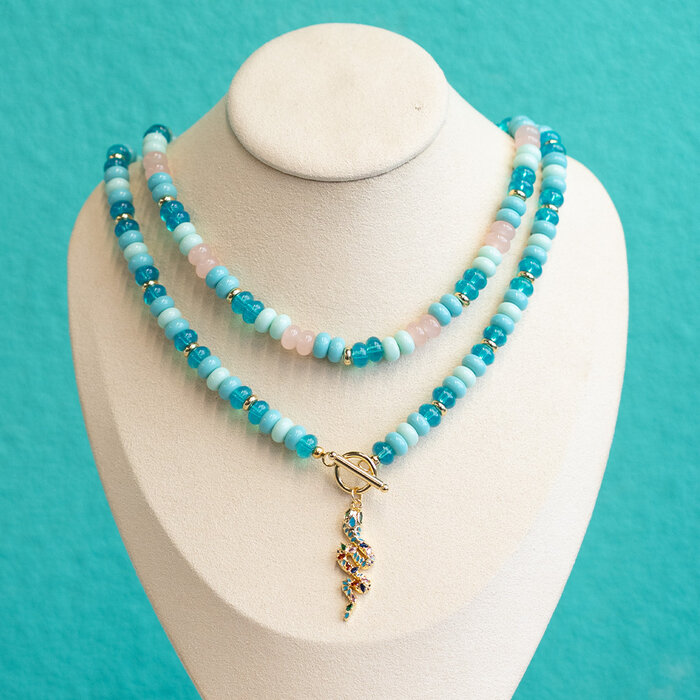 How to make a statement beaded necklace using rondelle glass beads