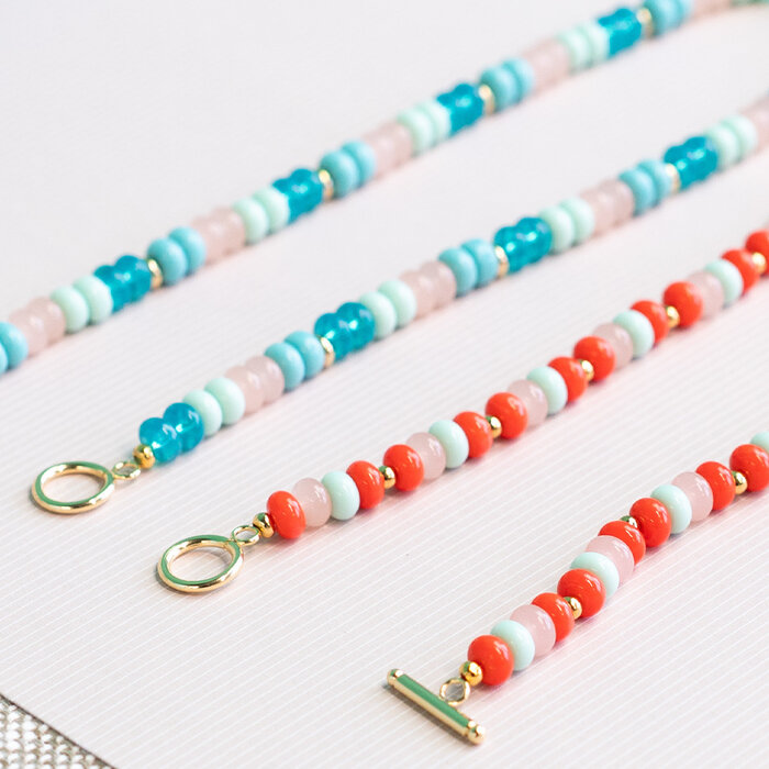How to make a statement beaded necklace using rondelle glass beads