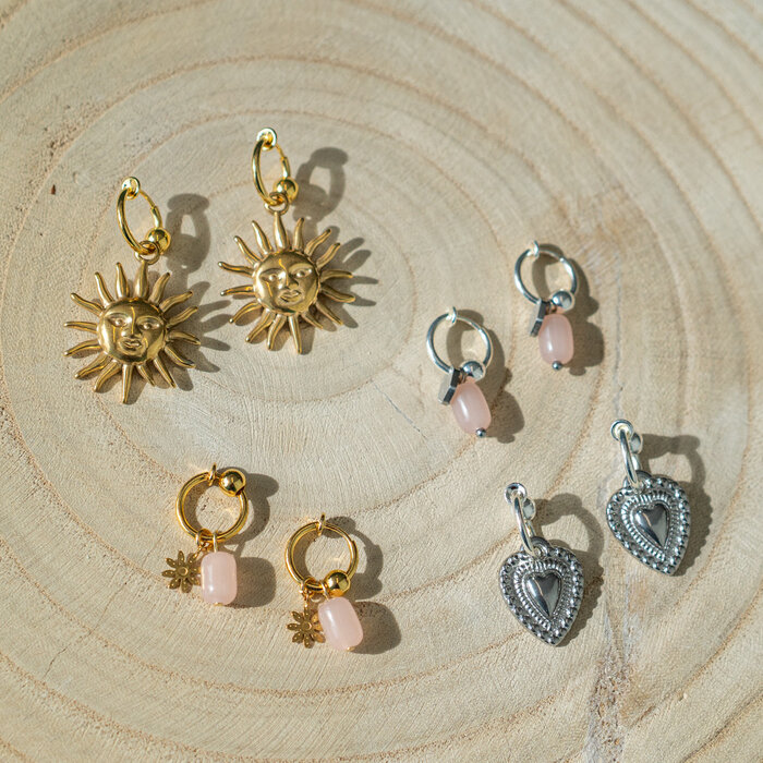 Earring Clip with Bead Electroplate Brass12.6x0.8~1.6mm Gold Plated