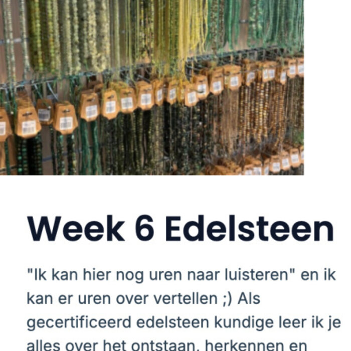8 weekse Cursus Sieraden Maken