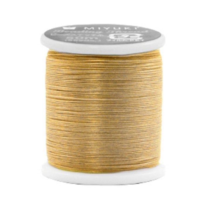 Miyuki beading draad goud 0.2mm, 50 meter