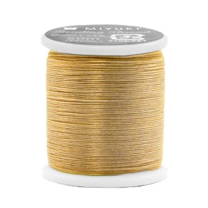 Miyuki beading draad goud 0.2mm, 50 meter