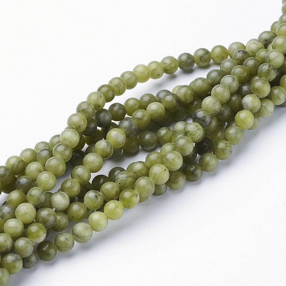 Natural Jade Gemstone Beads 4mm, strand 80 pieces