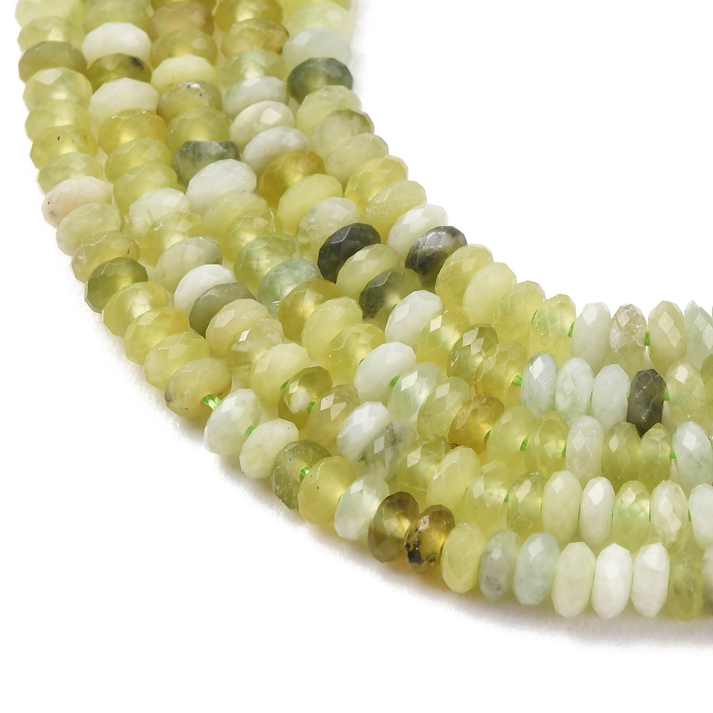 Natural Xiuyan Jade Gemstone Rondelle Beads 4x1.5~2mm, strand 180 pieces