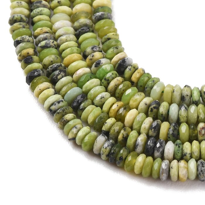 Natural Variscite Gemstone Rondelle Beads 4x1.5~2mm, strand 180 pieces