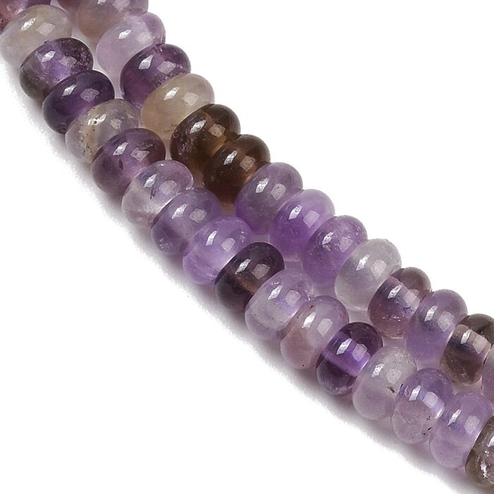 Natural Amethyst Rondelle Beads 4.5x2.5mm, strand 150 pieces
