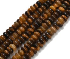 Natural Tijgeroog Rondelle Beads 4x1.5mm, strand 150 pieces