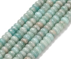 Natural Amazonite Rondelle Beads 4x1.5mm, strand 150 pieces