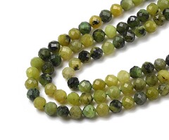 Natural Jade Gemstone Facet Beads 3~3.5mm, strand 100 pieces