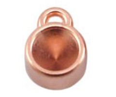 DQ Charm Rose Gold Plated 8mm fits Pointstone ss29 / 6.2mm