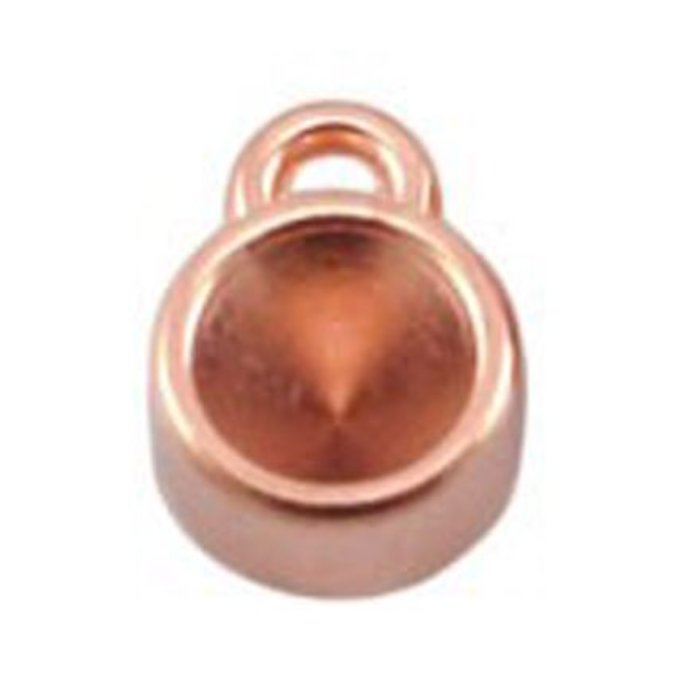 DQ Charm Rose Gold Plated 8mm fits Pointstone ss29 / 6.2mm