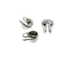 20 stuks Eindkapje Zilver voor Ballchain 2mm