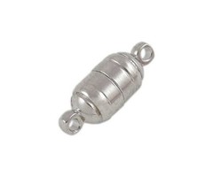 3 pieces Magnetic Clasp Silver Nickel Free 15x6mm