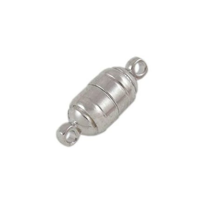 Magnetic Clasp Silver Nickel Free 15x6mm, 3 pieces