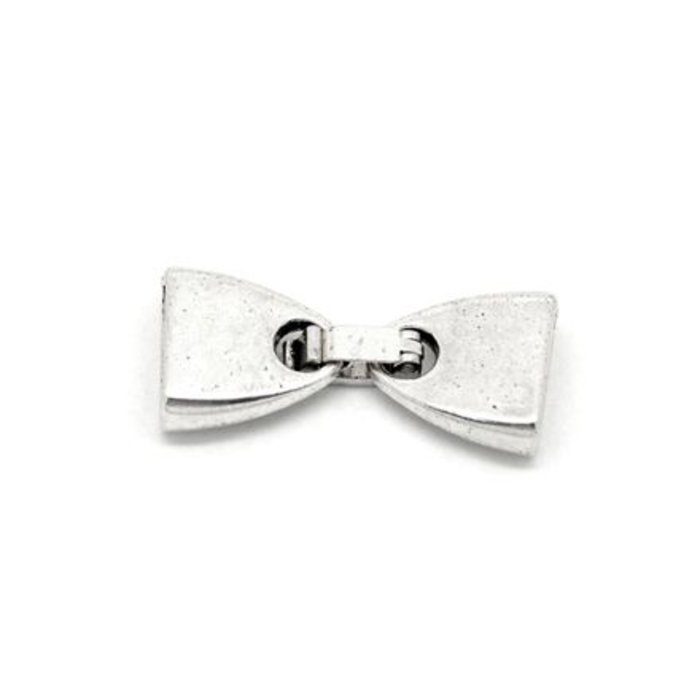 Silver Clasp for 10mm Leather Band, 3 pieces