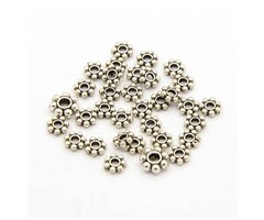 Metalen Spacer Beads Zilver 4mm, 100 stuks