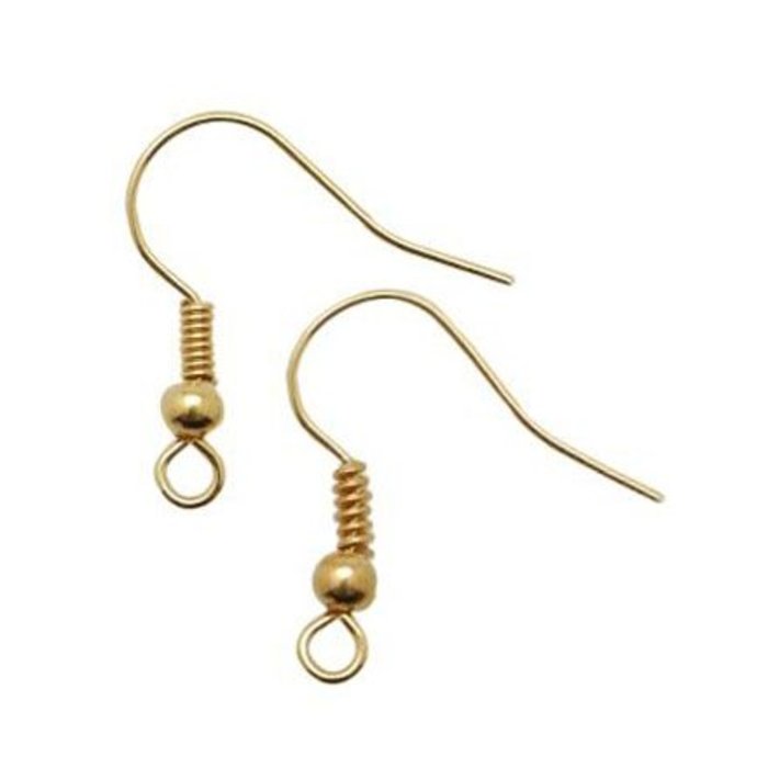 Oorbelhaakje Gold Plated 19mm Nikkelvrij, 10 paar