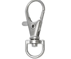 Keychain Silver 37x16mm, 5 pieces