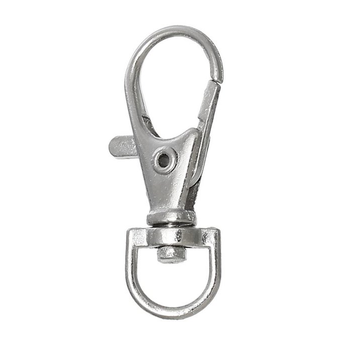 Sleutelhanger Zilver 37x16mm, 5 stuks