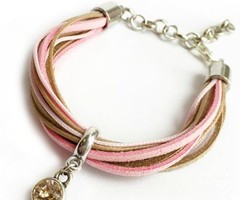 Making a Suede and Waxed Cord Bracelet