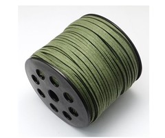 3 meter Suede Lace Army Green 3mm