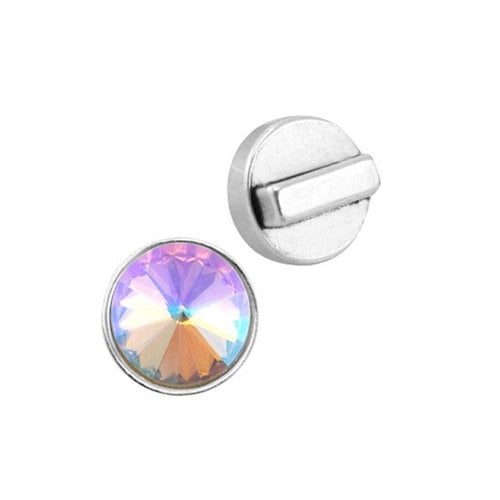 3 pieces DQ Slider Silver Point for 12mm Rivoli Stone 