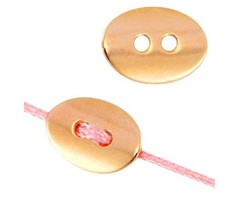 5 pieces Metal Button Rose Gold 14x10mm
