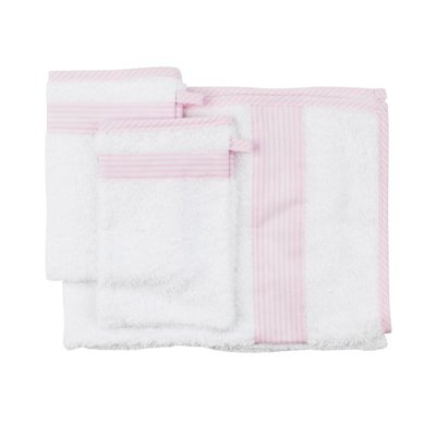 Les Reves Anais handdoek met twee washandjes Phenix Pink