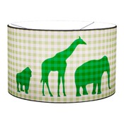 Little Dutch hanglamp silhouette dierenparade lime groene ruitje