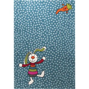 Sigikid vloerkleed Rainbow Rabbit blauw